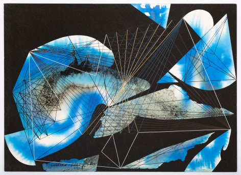 Untitled, 1980, Watercolor, Ink and Letraset on paper