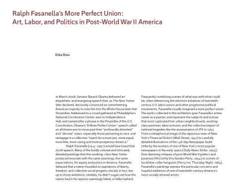Ralph Fasanella: A More Perfect Union