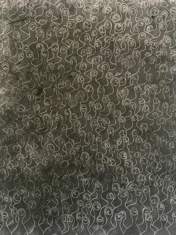 Untitled, 2020 Charcoal, graphite, oil pastel, artist finger oils on drawing paper