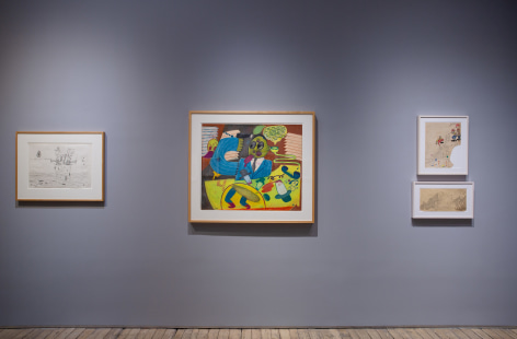 Parallel Phenomena: Works on Paper by Carroll Dunham, Susan Te Kahurangi King, Gladys Nilsson and Peter Saul