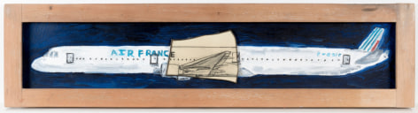 Boeing 777-200 AirFrance F-65P6, 2009, Oil on canvas, graphite on paper