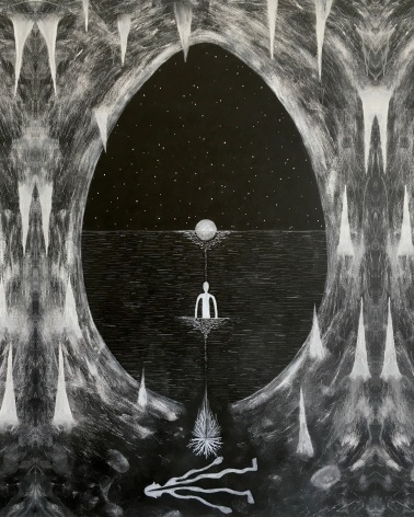 Untitled, 2020 Charcoal, graphite, oil pastel, artist finger oils on drawing paper