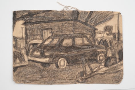 James Castle (1899 - 1977), Untitled (House with parked car), n.d.