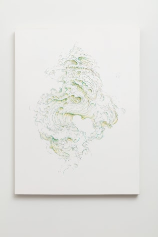 Becca Booker, Waterform Greens and Yellow, 2020
