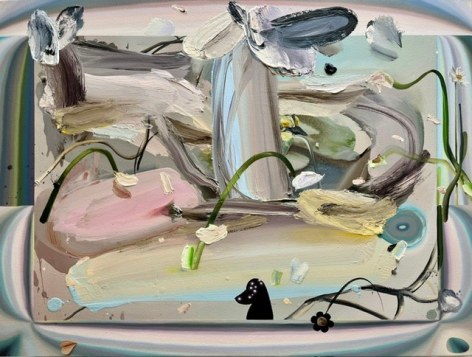 Raychael Stine, Springs (wide open eyes down in a little garden), 2025