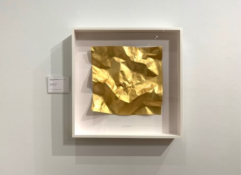 Stephen Antonakos, Terrain #8, 2012, Gold leaf on Tyvek, 15 x 15 inches, &nbsp;