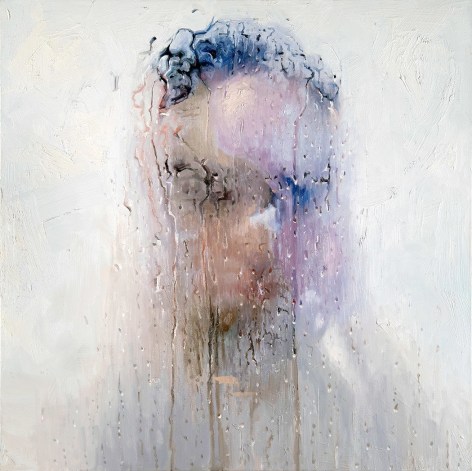 alyssa monks, Deaf (SOLD), 2018, oil on linen, 30 x 30 inches