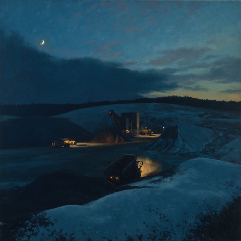 linden frederick, Quarry (SOLD), 2011, oil on linen, 35 x 35 inches