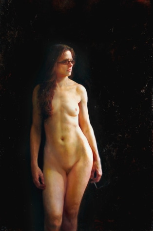 Patricia (Standing Nude), 2018, oil on panel, 72 x 48 inches