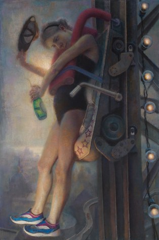 Paul Fenniak, Theme Park Patron (SOLD), 2014, oil on canvas, 54 x 36 inches