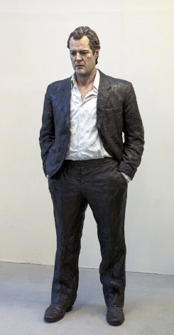 Sean Henry, Untitled (Standing Man) (SOLD), 2009, bronze, oil paint, 79 x 27 1/2 x 16 inches, Edition 2/4