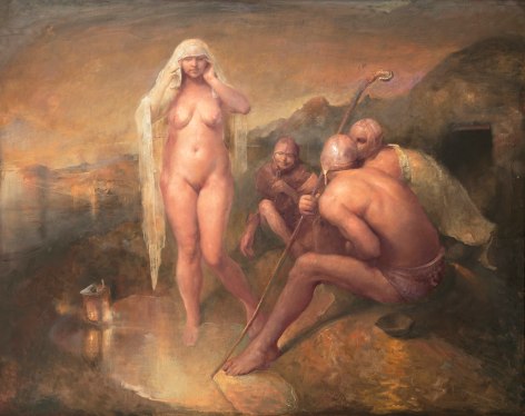 odd nerdrum, Look at my Beauty, oil on canvas, 58 x 74 inches