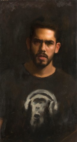 Jesus Villarreal, Self-Portrait, 2013, oil on wood panel, 35 x 20 inches