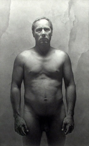 Kent Bellows, Male Nude (SOLD), 1986, pencil on paper, 28 1/2 x 16 1/2 inches