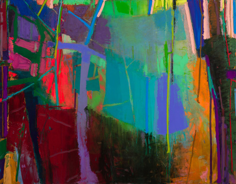 Reeds Rise 6, 2021, oil on linen, 53 x 68 inches