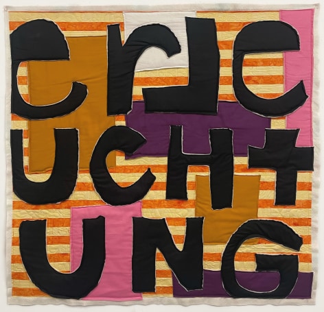 Michael C. Thorpe Erleuchtung, 2022 textile, quilting cotton, and thread 45 1/2 x 46 inches