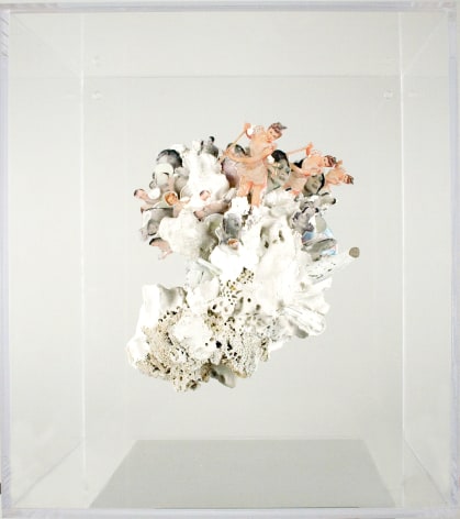 Am&eacute;lie Chabannes, Gender, Madonnas and Whores #1 , 2011, mixed media on Plexiglas box  17 1/2 x 13 1/2 x 19 1/2 inches