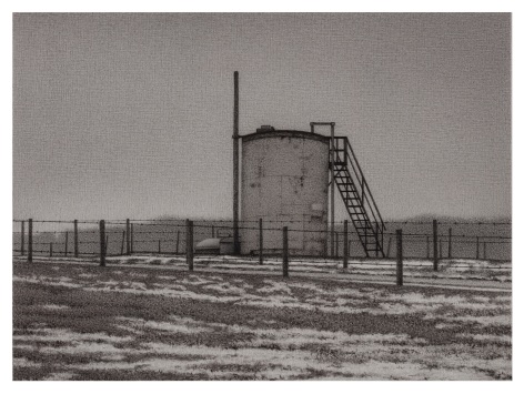 Anthony Mitri, Ohio Oil, November, 2019, charcoal on paper, 7 7/8 x 10 5/8 inches