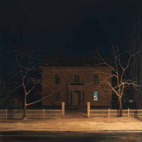 Linden Frederick Blue Room (SOLD), 2010, oil on linen, 40 x 40 inches