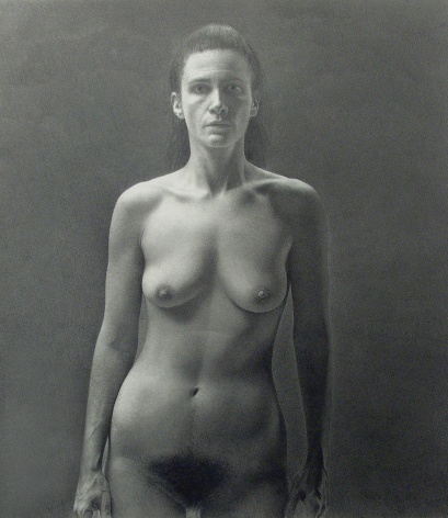 Kent Bellows, Nude Woman (Study for Joann) (SOLD), 1986, pencil on paper, 17 1/2 x 15 1/2 inches