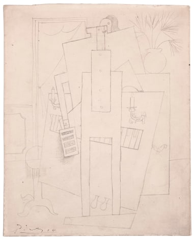 Pablo Picasso Pianiste, 1916 (Paris) pencil on paper 11 1/8 inches x 8 7/8 inches