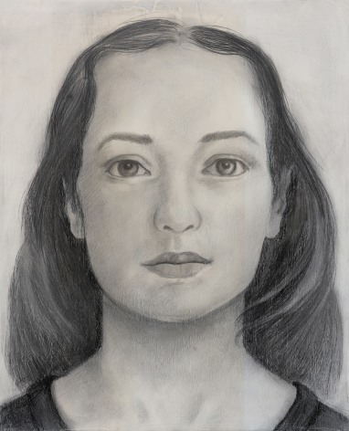 William Beckman, Daisy, 2022 graphite on gessoed wood panel, 15 1/2 x 12 1/2 inches