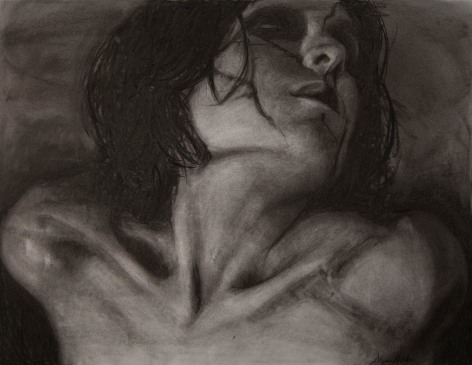 alyssa monks, Harmony (SOLD), 2016, charcoal on paper, 19 x 24 inches