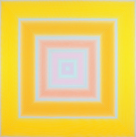 Richard Anuszkiewicz, Soft Yellow, 1972, oil on canvas, 72 x 72 inches