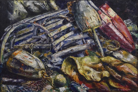 Tom Wesselmann, Lobsterman's Catch, 1940, oil on canvas, 20 x 30 inches