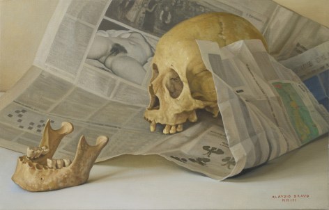 Claudio Bravo, Nature Morte / Still Life, 2003, oil on canvas, 12 1/8 x 18 3/4 inches