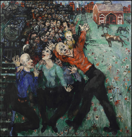 philip evergood, Workers Victory, 1948 oil on canvas on board 49 3/4 x 48 inches