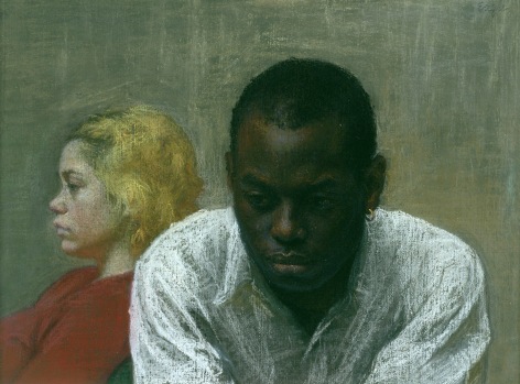 Ellen Eagle, Monica and Tony, 2000, pastel on pumice board, 6 1/8 x 8 3/8 inches