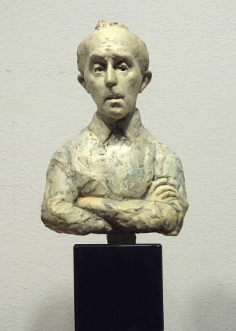 Laura Ziegler, Portrait of Raphael Soyer, n.d., polychrome bonded marble, 8 inches high