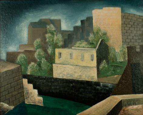 Konrad Cramer, Deserted Lime Kilns, 1930, oil on canvasboard, 24 x 30 inches