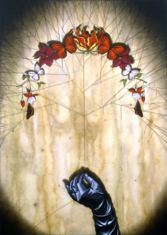 maria tomasula, Web, 2002, oil on canvas, 42 x 30 inches