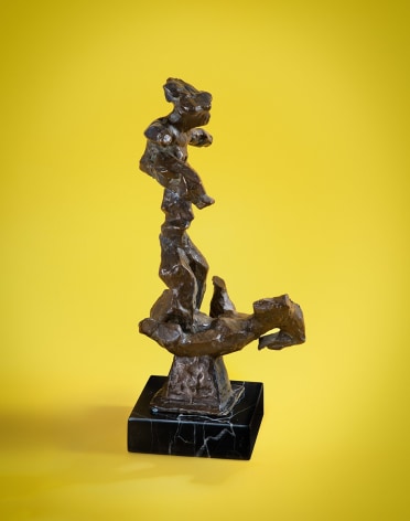 Chaim Gross, Acrobats (Balancing), nd, bronze, 13 x 6 1/2 inches