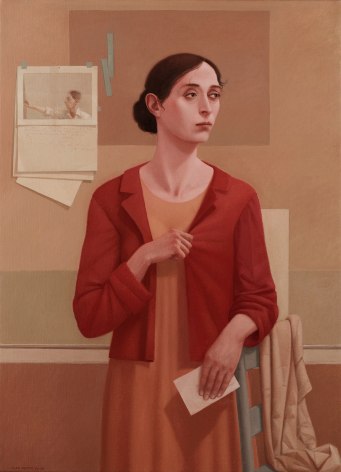 alan feltus, The Red Jacket, 2008, oil on canvas, 43 1/4 x 31 1/2 inches