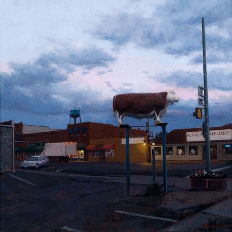 Linden Frederick, Mascot (SOLD), 2007, oil on panel, 12 1/4 x 12 1/4 inches