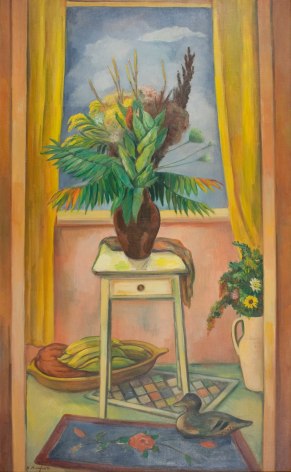 bernard karfiol, Still-life with Milkweed and Wild Stuff, 1947, oil on canvas, 50 x 30 inches