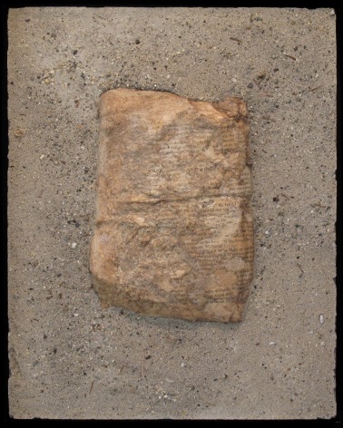 Alan Magee, An Extraordinary Novel, 2010, cement, steel, 12 3/4 x 10 inches