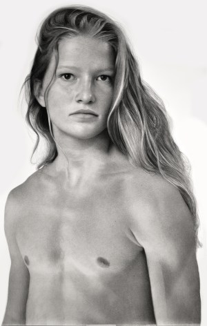 clio newton, Taylor, 2019, compressed charcoal on paper, 92 3/8 x 58 inches
