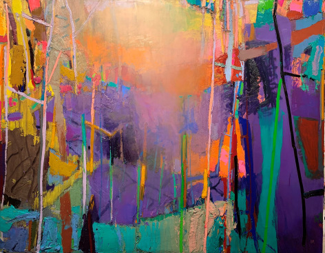 Brian Rutenberg, Deeps of Peace, 2021, oil on linen, 53 x 68 inches