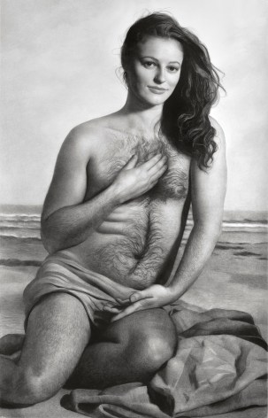 Clio Newton, Eden, 2019, compressed charcoal on paper, 91 x 58 inches