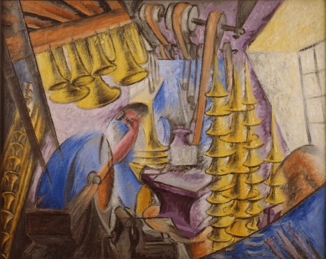 hugo robus, The Horn Shop, 1919-20, oil on canvas, 25 x 32 inches