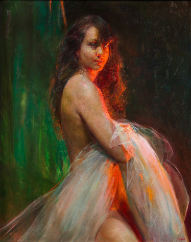 Steven Assael, Jasmine, 2015, oil on canvas mounted to board, 30 x 24 inches