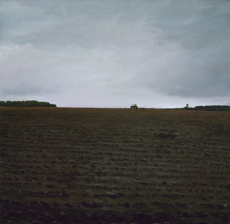 william beckman, J.D. Plowing, 2013-14, oil on canvas, 79 1/2 x 81 inches