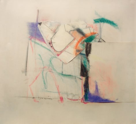 Willem de Kooning, Untitled (SOLD), 1957, pastel and paper collage, 20 1/2 x 21 1/4 inches