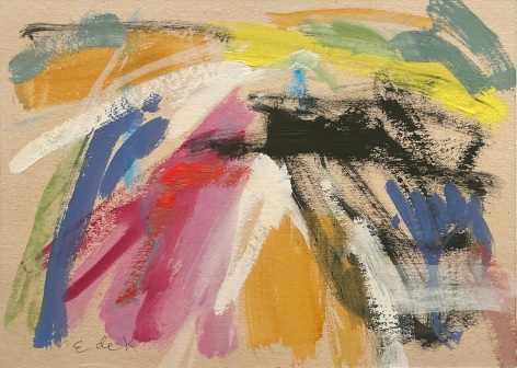 Elaine de Kooning Abstraction, c. 1959 mixed media on artist board 7 1/2 x 10 1/2 inches