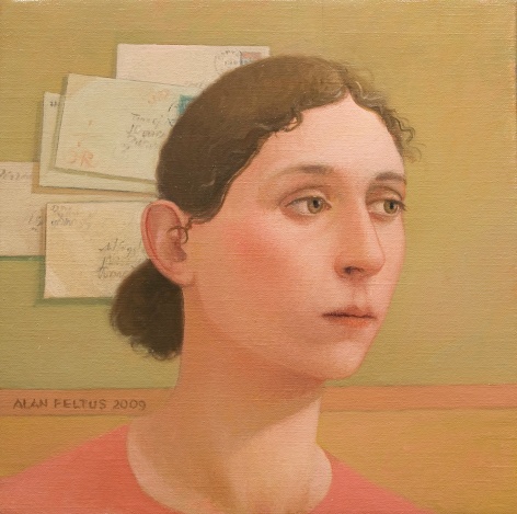 alan feltus, Anna Maria, 2009, oil on canvas, 11 3/4 x 11 3/4 inches