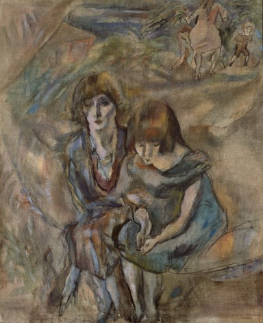 jules pascin, Hermine et Lucy (SOLD), 1921, oil on canvas, 25 5/8 x 21 1/4 inches